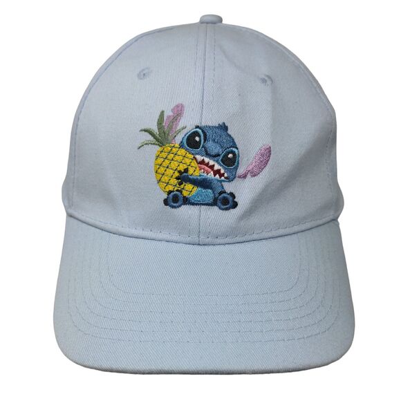 Stitch Pineapple Snapback Hat Blue OSFM Embroidered Adjustable Disney - Picture 1 of 8